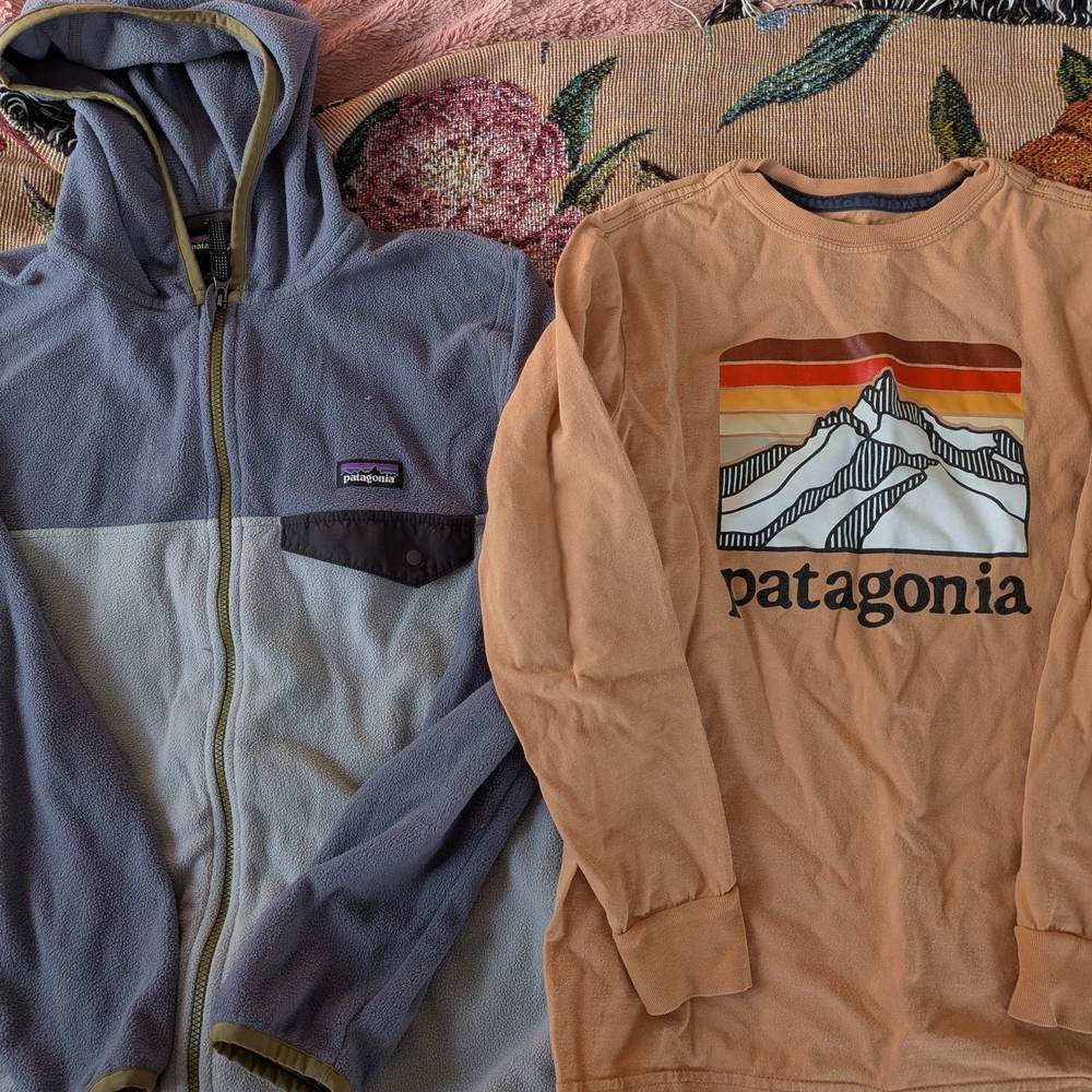 Patagonia Kids Fleece Jacket - Blue and Cream